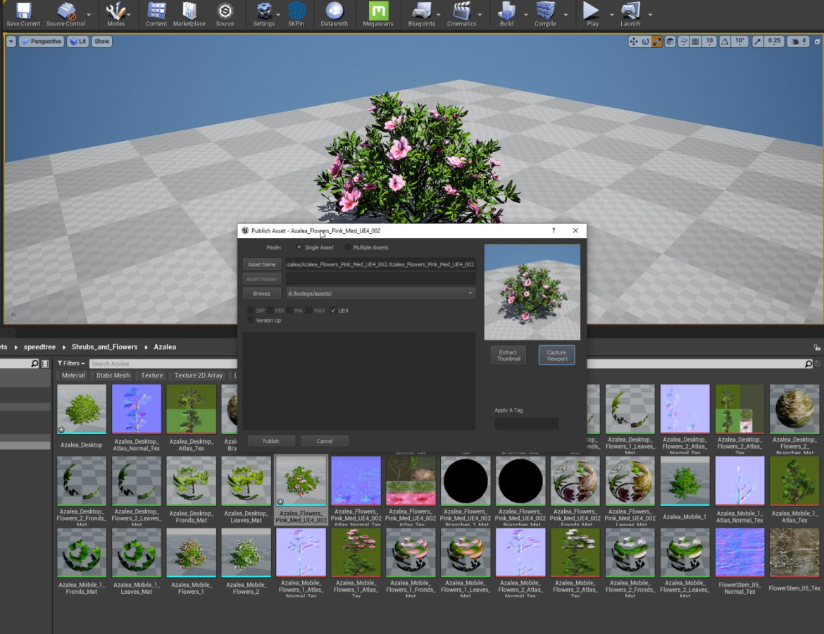 A clean way to publish an Unreal Engine asset as an archive.